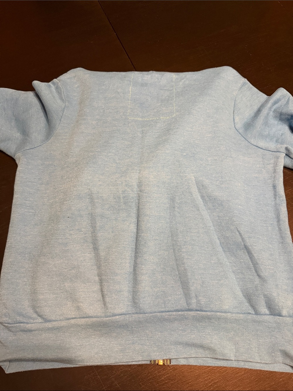 Aviator Nation Light Blue Zip Hoodie with Navy, Red & Yellow Stripes - Picture 6 of 6